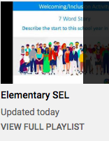 Elementary Youtube Playlist